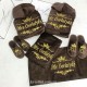 Махровый набор для пары "Золотые хлопья кофе" Махровый набор для пары "Золотые хлопья кофе"